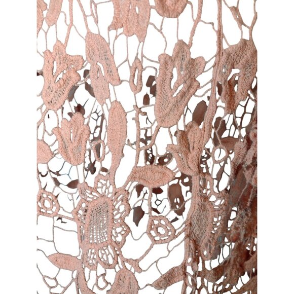 Ruby Brand Open Crotchet Lace Floral Tunic Top Size S Festival Boho Cover Up - Picture 5 of 7